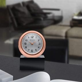 img 1 attached to ⌚ Bulova B5015 Sphere Table Clock: Stylish Rose Gold/Tone Finish with Black Base