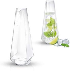 img 2 attached to JoyJolt Infiniti Water Pitcher – 43Oz Deluxe Glass Pitcher for Sangria, Iced Tea, Fruit Infusion, Juice – Premium Quality Crystal Lemonade Pitcher – Elegant Classic Design