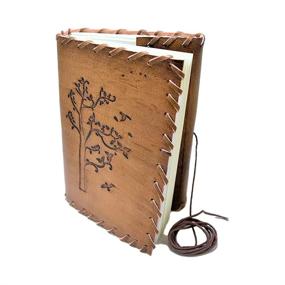 img 3 attached to 📔 Genuine Leather Bound Notebook Journal - Vintage Notebooks, Blank Diary Pages - Journal for Men, Women - Tree and Birds Print, 5x7" Travel Diary - Antique Style - Ideal Gifts for Her - Sanctuary Traders