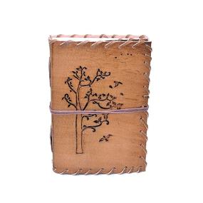 img 4 attached to 📔 Genuine Leather Bound Notebook Journal - Vintage Notebooks, Blank Diary Pages - Journal for Men, Women - Tree and Birds Print, 5x7" Travel Diary - Antique Style - Ideal Gifts for Her - Sanctuary Traders