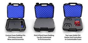 img 1 attached to 🎮 CASEMATIX Carrying Case Compatible with PlayStation 4 Slim 1TB Console and Accessories – Controllers, Games, Cables – Exclusive Fit for PS4 Slim Model – Includes Case Only