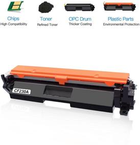 img 1 attached to 🖨️ LxTek Compatible Toner Cartridge Replacement for HP 30A CF230A 30X CF230X - Laserjet Pro MFP M203dw M227fdw M227fdn M203d M203dn M227sdn M227 M203 Printer (Black, 2-Pack)