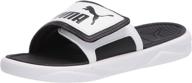 👟 puma royalcat slide sandal black castlerock: stylish athletic men's shoes логотип