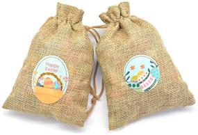 img 2 attached to 🐰 Easter Burlap Gift Bags: 10 Pcs Bulk Candy & Treat Bags with Bunny Eggs, Perfect for Easter Party Favors!