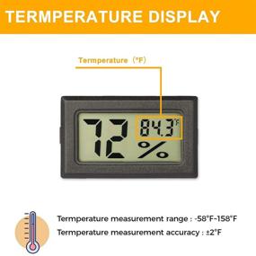 img 2 attached to 🌡️ Mini Thermometer Hygrometer 5 Pack – Small Digital Temperature Humidity Meters Gauge for Indoor Outdoor Use – LCD Display Monitor in Fahrenheit (℉) – Ideal for Humidors, Greenhouse, Home, Room, Cellar, Fridge