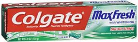 img 1 attached to 🦷 Поддержание зубной гигиены на высоком уровне с зубной пастой Colgate Max Fresh Clean Mint 6 унций - с добавлением мини-полосок для улучшения свежести и отбеливания