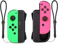 🎮 black mini charging dock charger for nintendo switch joy-con - 2 pack, with low battery reminder and led charger indicator - enhanced seo logo