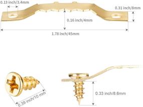 img 2 attached to Набор крючков для петель для фоторамок YHYZ Sawtooth: золотые, премиальные 50 шт. держатели фоторамок + 100 шт. винтов + отвертка - идеально подходит для произведений искусства, часов и домашнего декора.