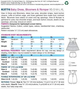 img 1 attached to K3776 Sewing Pattern Bloomers Romper