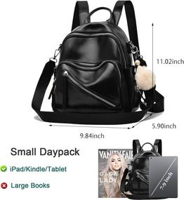 img 2 attached to Leather Backpack Fashion Convertible Daypack Backpacks