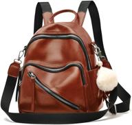 leather backpack fashion convertible daypack backpacks logo