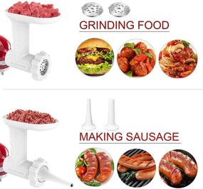 img 3 attached to 🍖 Food Grade Meat Grinder Attachments for KitchenAid Stand Mixers - High-Quality Meat Grinder Accessories & Mixer Attachment Including 2 Rust-proof Sausage Stuffer Tubes - Durable and Excellent for Home Cooking