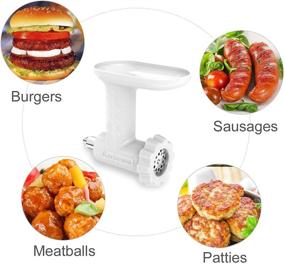 img 2 attached to 🍖 Food Grade Meat Grinder Attachments for KitchenAid Stand Mixers - High-Quality Meat Grinder Accessories & Mixer Attachment Including 2 Rust-proof Sausage Stuffer Tubes - Durable and Excellent for Home Cooking