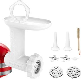 img 4 attached to 🍖 Food Grade Meat Grinder Attachments for KitchenAid Stand Mixers - High-Quality Meat Grinder Accessories & Mixer Attachment Including 2 Rust-proof Sausage Stuffer Tubes - Durable and Excellent for Home Cooking