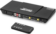 🔁 tesmart 4x2 матричный переключатель hdmi splitter, 4k @ 60 гц переключатель hdmi, hdcp 2.2 18 гбит / с, ultra hd 4k x 2k, 3d, 1080p, edid, hdr dolby vision - черный, с ик-пультом логотип