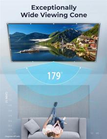img 3 attached to 120 Inch Foldable Portable Movie Screen, Double Sided Indoor Outdoor Projector Screen for Home Theater, 16:9 HD 4K Projection Screen for Movies (120 Inch)
