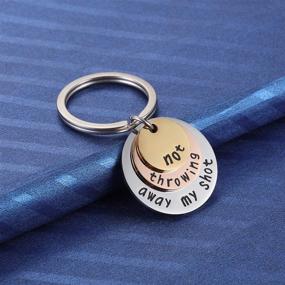 img 3 attached to 🎭 Hamilton Broadway Musical Play Merch: 'Not Throwing Away My Shot' Triple-Layer Keychain – A Perfect Gift for Teen Hamilton Fans!