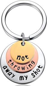 img 4 attached to 🎭 Hamilton Broadway Musical Play Merch: 'Not Throwing Away My Shot' Triple-Layer Keychain – A Perfect Gift for Teen Hamilton Fans!