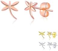 🌸 bochoi dragonfly earrings: hypoallergenic silver, gold, and rose gold studs for women with sensitive ears - perfect jewelry gift for dragonfly lovers on birthdays logo