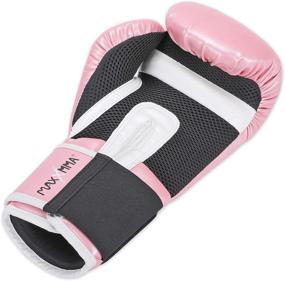 img 1 attached to 🥊 MaxxMMA Pro Style Boxing Gloves - Unisex Training Heavy Bag Fitness Mitts for Muay Thai, Kickboxing, Sparring, Punching Bagwork, Fight Gloves