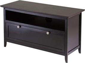 img 4 attached to 📺 Stylish Winsome Zuri TV Stand in Elegant Espresso Finish