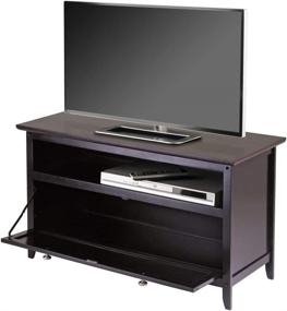 img 2 attached to 📺 Stylish Winsome Zuri TV Stand in Elegant Espresso Finish