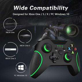 img 1 attached to 🎮 Gobub Wired Controller - Enhanced 2.4GHZ Gamepad for Xbox Series X, One, and PC - Dual Vibration - Black