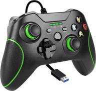 🎮 gobub wired controller - enhanced 2.4ghz gamepad for xbox series x, one, and pc - dual vibration - black logo