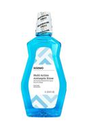 🌿 solimo многофункциональный антисептический ополаскиватель полости рта от amazon brand - без спирта, свежая мята, 1 литр (33,8 жидких унций), упаковка 1 шт. логотип
