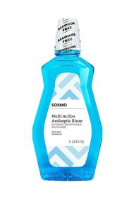 img 2 attached to 🌿 Solimo Multi Action Antiseptic Mouthwash by Amazon Brand - Alcohol Free, Fresh Mint, 1 Liter (33.8 Fluid Ounces), Pack of 1