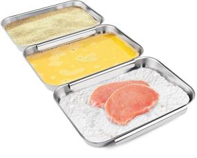 img 4 attached to 🍽️ Enhance Your Culinary Delights with HULISEN Stainless Steel Breading Marinating Kit