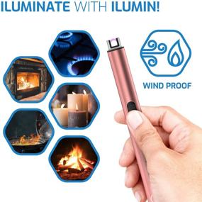 img 2 attached to Ilumin Premium Electric Arc Lighter: USB Rechargeable, Wind Resistant Flameless Grill Lighter with Power Indicator & Safety Switch – Perfect for BBQs and Candles
