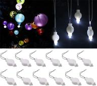 🏮 pack of 24 led lights for paper lanterns, balloons, weddings, and festivals - long lasting, waterproof, battery powered - cool white логотип