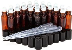 img 4 attached to 🌿 Refillable Amber Glass Roll Bottles with Droppers – Versatile and Essential for Aromatherapy and DIY Beauty Projects