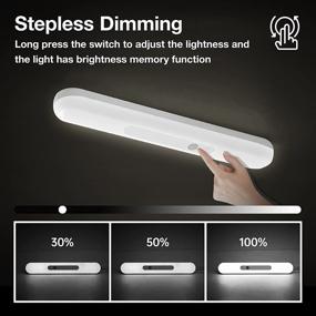 img 2 attached to 🔦 Wireless Under Cabinet Lights, earteana Motion Sensor Light, 59 LED Rechargeable Closet Lights with 2200mAh Battery, Ideal for Kitchen - Pack of 2