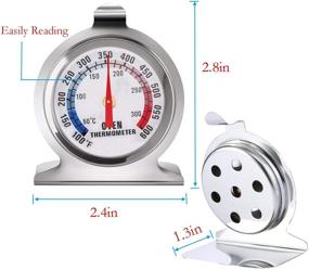 img 2 attached to 🌡️ 2 Pack Stainless Steel Oven Thermometer - Instant Read Chef Smoker Thermometer for Kitchen Cooking, Baking, BBQ