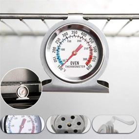 img 1 attached to 🌡️ 2 Pack Stainless Steel Oven Thermometer - Instant Read Chef Smoker Thermometer for Kitchen Cooking, Baking, BBQ