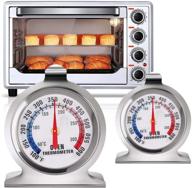 🌡️ 2 pack stainless steel oven thermometer - instant read chef smoker thermometer for kitchen cooking, baking, bbq logo