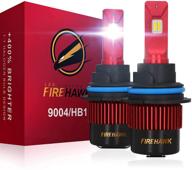 🔥 огненный hawk 9004/hb1 светодиодные лампы 2021 года: 15000lm csp, 400% яркость, 200% видимость на ночь логотип