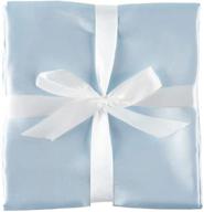 👶 heavens cuddles double-sided pure satin baby blanket - light blue, 48"x36 logo