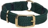 mendota usa dog collar - center ring - durable pet braid collar logo