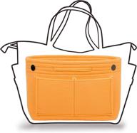 tophome insert handbag organizer bag in bag cosmetic storage makeup bag organizers felt container organizer storage organizing home girl handbag(orange) logo