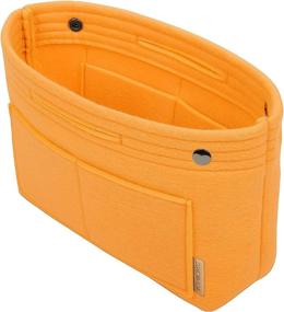 img 1 attached to TOPHOME Insert Handbag Organizer Bag In Bag Cosmetic Storage Makeup Bag Organizers Felt Container Organizer Storage Organizing Home Girl Handbag(Orange)