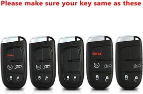 img 1 attached to 🔑 Silver Soft TPU Remote Smart Key Fob Cover Case for Chrysler 200 300, Dodge Charger Challenger Dart Durango Journey, Jeep Grand Cherokee Renegade, and more