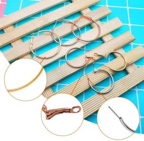 img 1 attached to 📿 72Pcs Circle Beading Earring Hoop for Jewelry Making - Round Open Beading Hoop Earrings for DIY Craft Earring Jewelry (3 Color, 2 Sizes)