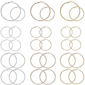 img 4 attached to 📿 72Pcs Circle Beading Earring Hoop for Jewelry Making - Round Open Beading Hoop Earrings for DIY Craft Earring Jewelry (3 Color, 2 Sizes)