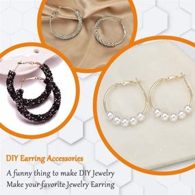 img 2 attached to 📿 72Pcs Circle Beading Earring Hoop for Jewelry Making - Round Open Beading Hoop Earrings for DIY Craft Earring Jewelry (3 Color, 2 Sizes)