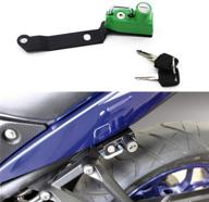 🔒 green motorcycle helmet lock anti-theft for yzf-r25 up to 2019, yzf-r3, mt-25, mt-03 up to 2020 logo