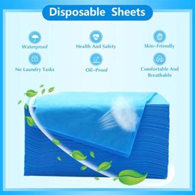 img 3 attached to 🛏️ XIAOZHIFU 60Pcs Disposable Massage Table Sheets - Spa Bed Covers for Estheticians, Tattoo Artists, Waxing and Lash Beds - Non-Woven Fabric (White)