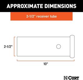 img 3 attached to 🚚 CURT 49510 2.5" x 10" Weld-On Raw Steel Trailer Hitch Receiver Tube